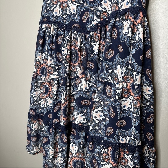 Taylor & sage lace up back floral boho mini dress - Picture 3 of 10